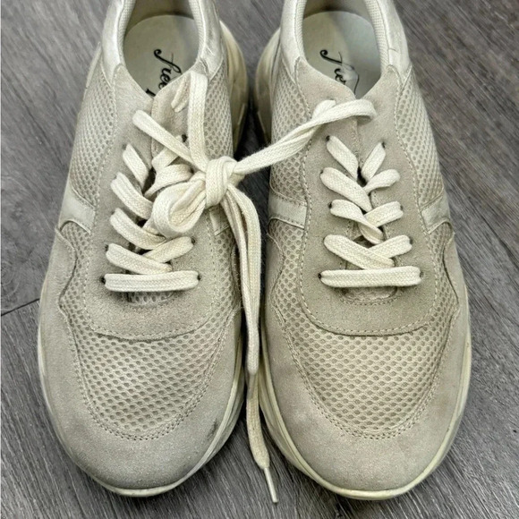 Free People Let's Wander Distressed Washed Sneakers - Picture 3 of 14